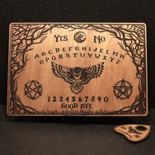 Wooden owl ouija board - wooden,