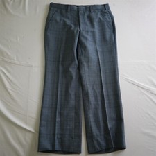 Vtg Mens 32x28 Blue Plaid