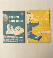 Patons Set of Two Beehive Baby Knitting Books for the first 6 months 1950s