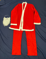 Santa Suit and Beard - One size - Red    (A)