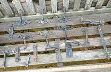 Vintage Cast Iron Door Handles Fleur De Lys Pattern Lever Lock Latches job lot