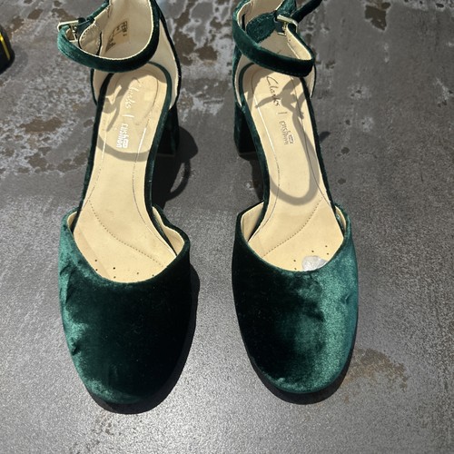 Clark ladies velvet shoes - ladies,