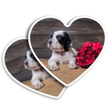 2x Vertical Vinyl Sticker Blue