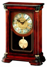 Seiko Dark Wooden Westminster Chime Battery Mantle Clock with Pendulum QXQ008B