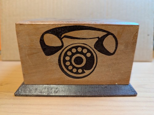 Vintage wooden telephone - vintage,