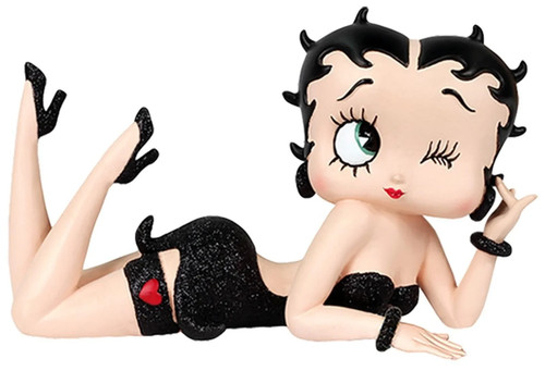 Betty boop lying down black - boop, down,