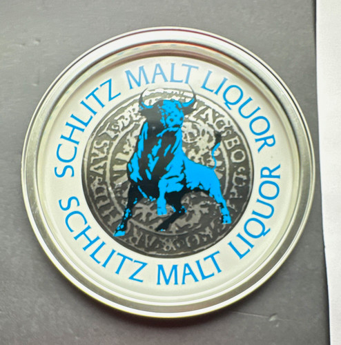 Schlitz malt liquor round - schlitz, tin