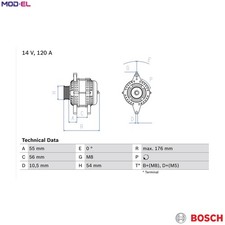 ALTERNATOR 0 986 046 150 FOR