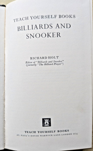 Billiards and snooker - and,
