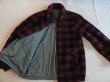 UGG WOMEN's BUFFALO PLAID SHERPA REVERSIBLE FLEECE JACKET M WARM UTILITY UGG MED