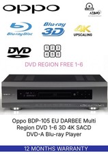 Oppo BDP-105 EU DARBEE ED Multi Region DVD 1-6 3D 4K SACD DVD-A Blu-ray Player