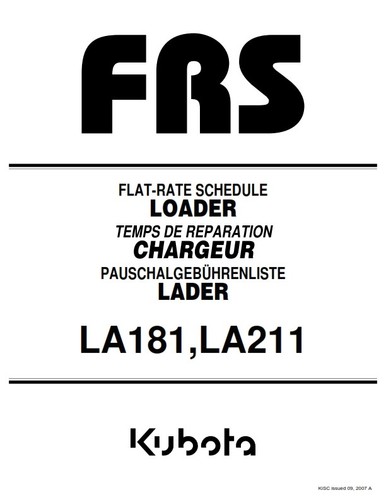 Kubota loader la181 la211 frs - loader,