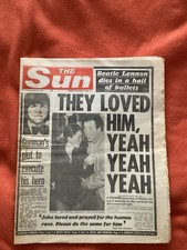 John Lennon Page 3 Girl Angie Layne Sun December 10 1980 Original Newspaper 