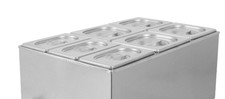 Buffalo Commercial Wet Heat Bain Marie Food Warmer 4 x 1/6  + 3 x 1/9 Pans