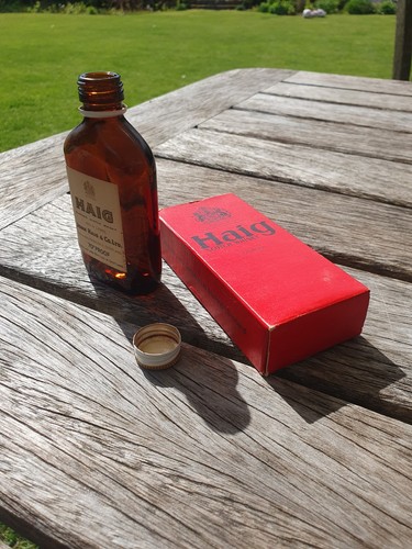 Empty minature haig whisky - empty,