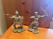 Vintage Crusader Medieval Knight Templar Resin Figure Model Swordsman Archer