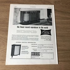 GRAM201 MAGAZINE ADVERT 11X8 THE DECCA STEREO DECOLA