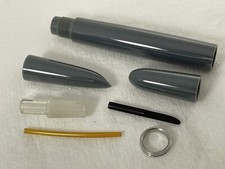 Vintage PARKER 51 Fountain Pen parts ~ VACUMATIC barrel set w/ Feed ~ GRAY ~ ExC