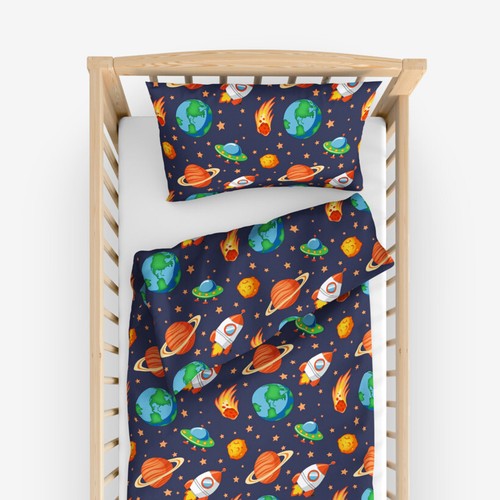 Bedding set cot - or,