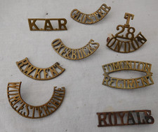 WW1 Shoulder Title Badges Job Lot All Damaged lugs Missing & L On 28th London