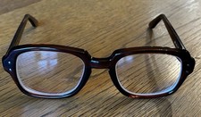 RARE! Vtg USS 4 1/2 - 5 3/4 Eyeglasses BROWN Military Issue MCM 1950’s 52-22