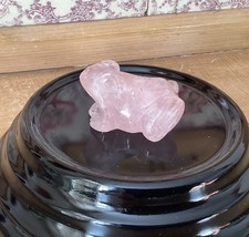 Pink glass frog - glass,