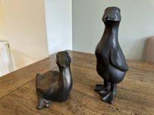 Bronze Duck Figurines Set Of 2