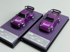 Flame 1:64 Porsche RWB993/964 Purple Carbon Wide-Body Modified Alloy Car Model