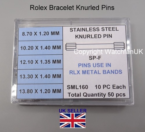 Steel knurled bracelet pins - steel,
