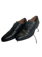 MENS SHOES GEORGE OLIVER  SIZE UK 10 BLACK LEATHER UPPERS. OXFORD STYLE