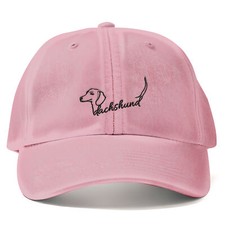 Embroidered Dachshund Signature Sausage Dog Walking Hat Retro Cap Gift Unisex
