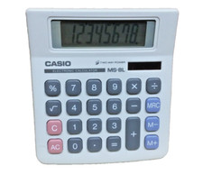 Casio MS-8L Vintage Electronic Calculator Two Way Power VGC