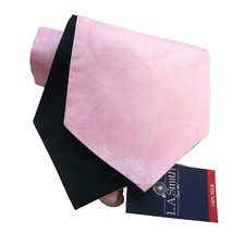 Cravat Ascot Silk Mens Wedding Scrunchie Ruche by Lloyd Attree & Smith Leaf Pink