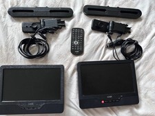 Logik L9DUALM13 9 inch LED Twin Screen Dual Portable DVD Player with ONE remote