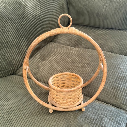 Vtg mid century bamboo rattan - century,
