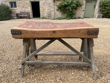 Vintage English maple butcher's chopping block from London's Borough Market