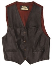 Vintage Mens Leather Waistcoat