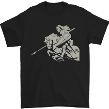 St George On a Horse St Georges Day Mens T-Shirt 100% Cotton