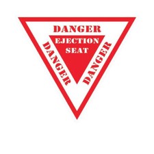 Danger Ejection Seat Sticker