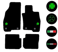 Fits Alfa Romeo Mito 2008-2018 Tailored Car Mats Quadrifoglio Italian Flag Badge
