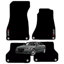 For Audi A4 2016  onwards Tailored Carpet Car Floor Mats with logo (8 Clips)