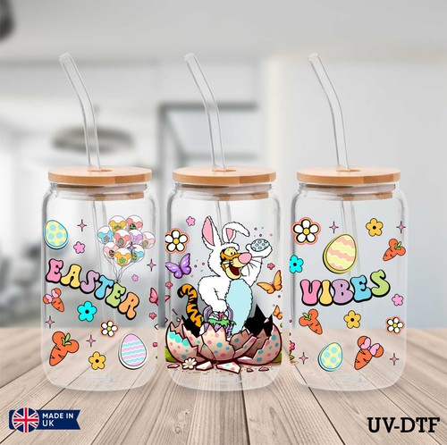 Tigger easter dtf sticker - uv,