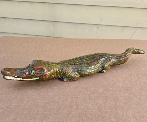 Vintage ceramic alligator - vintage,