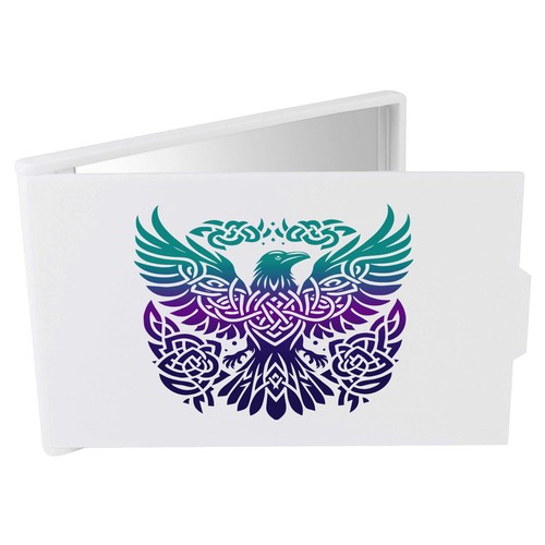 Celtic crow motif compact - crow,