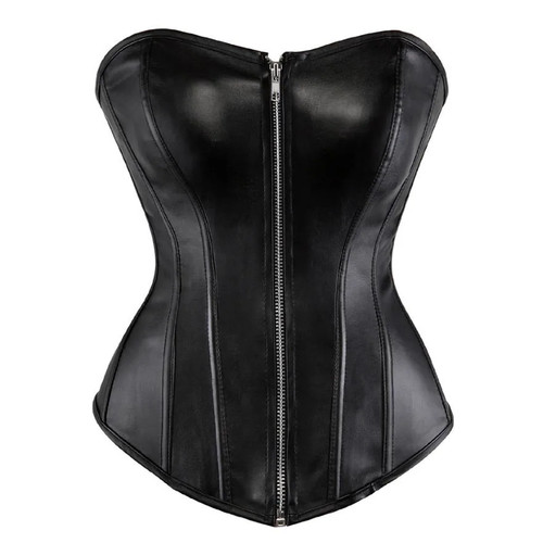 Ladies faux leather corsets - ladies,