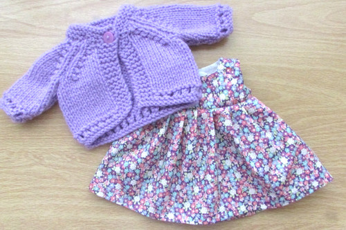 Dolls dress purple - &,