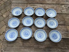 12 X  Chinese Blue & White
