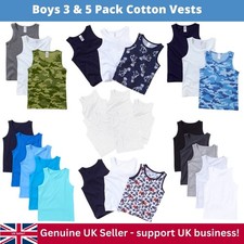 Boys Cotton Vests Tank Multi
