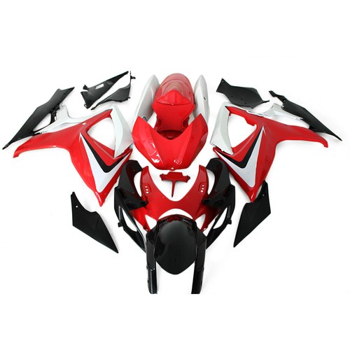 Abs white black red fairings - black,