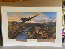132 Sqd aviation art Print D day Normandy Breakout by Nicolas Trudgian damaged